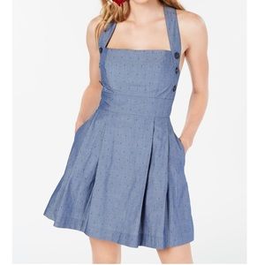 TEEZE ME Chambray Button-Side Denim Casual Dress